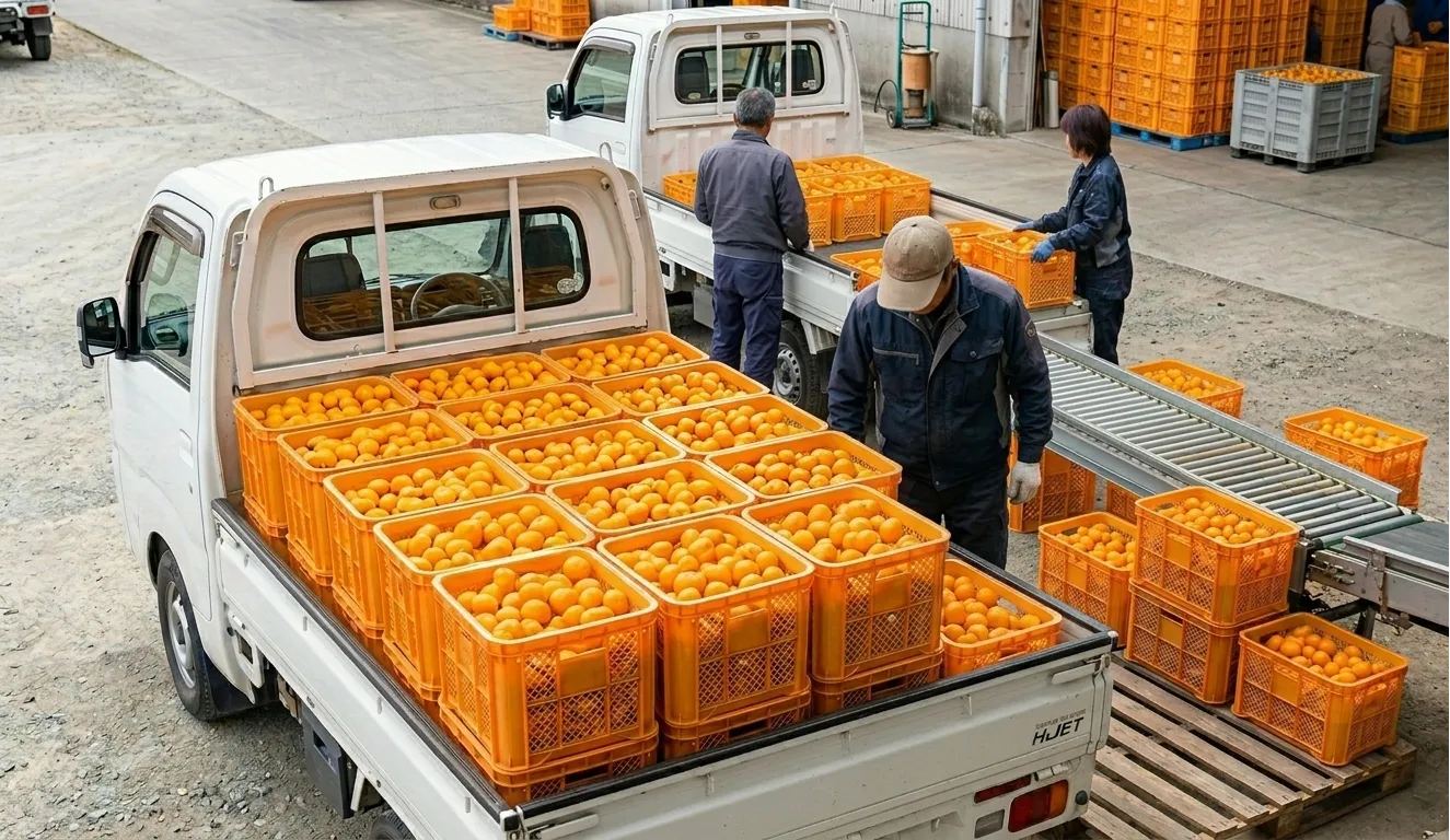 みかんの出荷風景