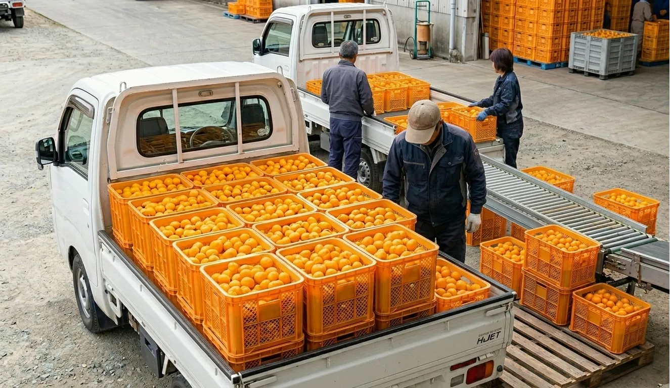 みかんの出荷風景